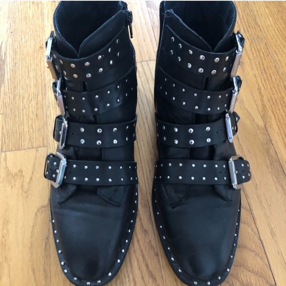 TOPSHOP Amy Studded Biker Boot - Picture 2 of 7